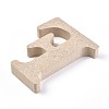 Letter Unfinished Wood Slices LS-DIY-WH0162-62F-2
