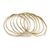 7Pcs PVD Vacuum Plating 202 Stainless Steel Bangle Sets BJEW-M317-13G-1