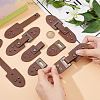 Fingerinspire 6 Sets PU Imitation Leather Sew on Toggle Buckles FIND-FG0001-84-3