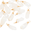 16Pcs Raw Rough Natural Quartz Copper Wire Wrapped Pendants PALLOY-AB00101-1