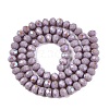 Electroplate Opaque Solid Color Glass Beads Strands EGLA-A044-P1mm-L13-2