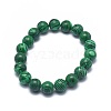 Synthetic Malachite(Dyed) Bead Stretch Bracelets BJEW-K212-C-031-2