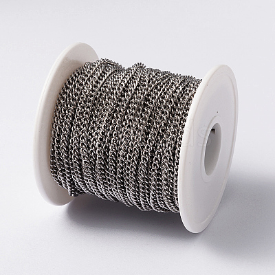Tarnish Resistant 304 Stainless Steel Twisted Chains Curb Chains CHS-H007-38P-1