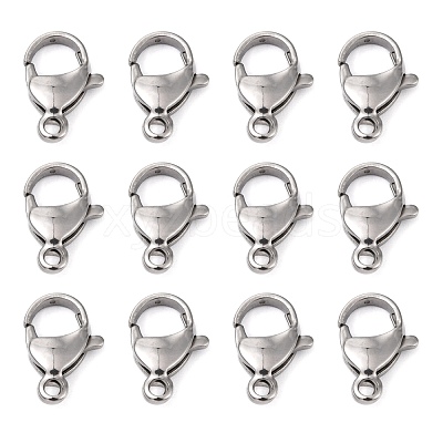 Tarnish Resistant Polished 304 Stainless Steel Lobster Claw Clasps X-STAS-R072-08A-1