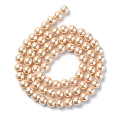 Eco-Friendly Dyed Glass Pearl Round Beads Strands HY-A002-6mm-RB061-1