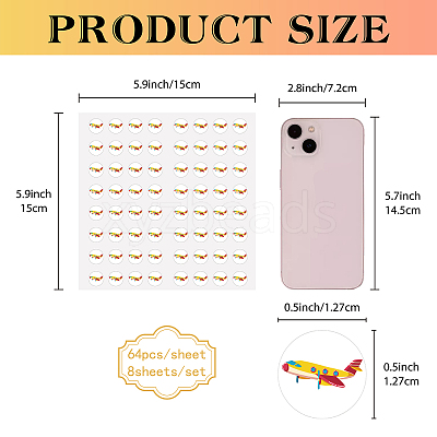 Waterproof Self-Adhesive Picture Stickers DIY-WH0370-007-1