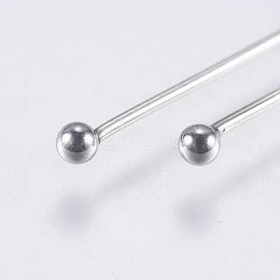 Tarnish Resistant 304 Stainless Steel Ball Head Pins STAS-F146-02P-25.5mm-1