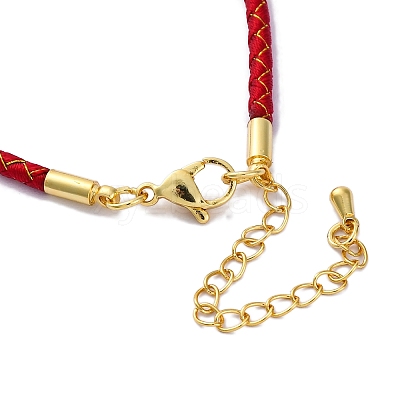Polyester Cord Braided Bracelet Makings MAK-Z003-01G-1