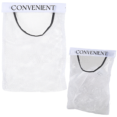 6Pcs Polyester Hanging Storage Bags with Hook and Loop Fastener AJEW-CN0006-68-1