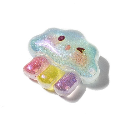 Summer Theme Opaque Resin Cabochons RESI-G106-01D-1