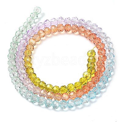 Transparent Painted Glass Beads Strands LS-DGLA-A034-T3mm-A12-1