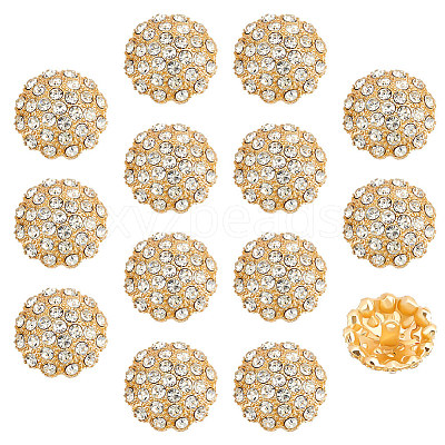 14pcs 1-Hole Alloy Shank Button FIND-FG0003-17B-1