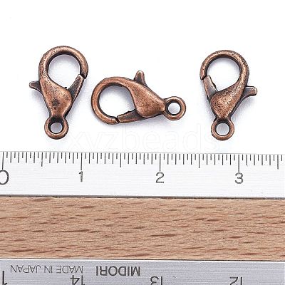Red Copper Tone Zinc Alloy Lobster Claw Clasps X-E102-NFR-1