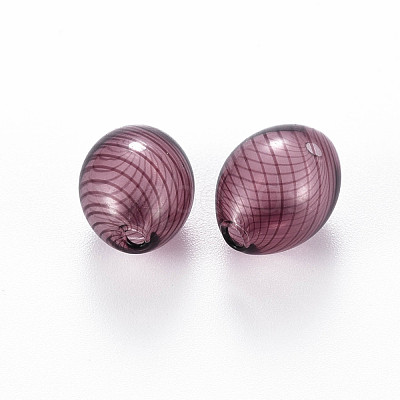 Transparent Handmade Blown Glass Globe Beads GLAA-T012-08-1