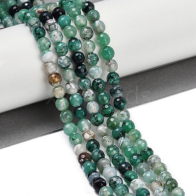 Natural Fire Crackle Agate Beads Strands G-C082-A01-36-1