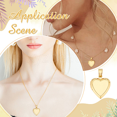 8Pcs Brass Locket Pendants KK-ME0001-61-1