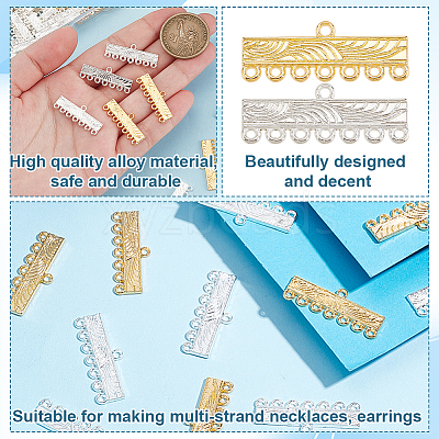 120Pcs 2 Colors Alloy Chandelier Component Links FIND-GO0003-42-1