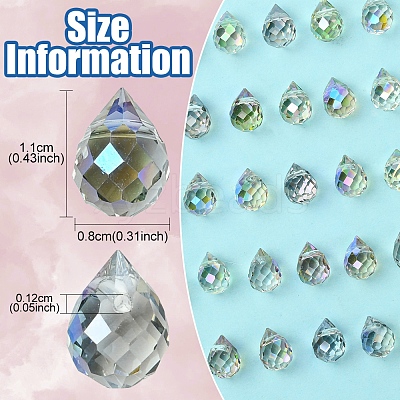 48Pcs 4 Colors Electroplate Glass Beads GLAA-FS0001-89-1