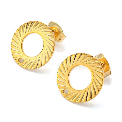 201 Stainless Steel Stud Earrings Finding STAS-B045-13G-B-1