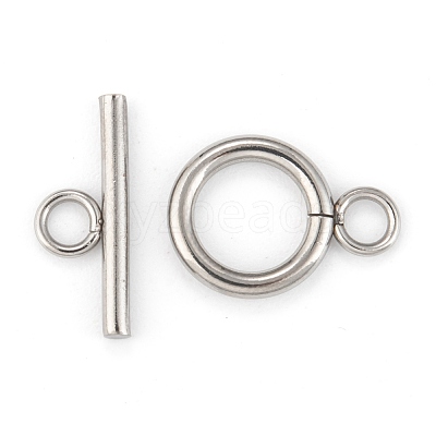 Tarnish Resistant 304 Stainless Steel Toggle Clasps X-STAS-F114-04P-B-1