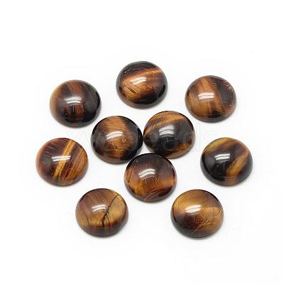 Natural Tiger Eye Cabochons G-R416-8mm-35-1