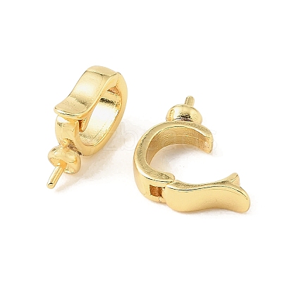 Brass Fold Over Clasps KK-CBA9CBD-25G-1