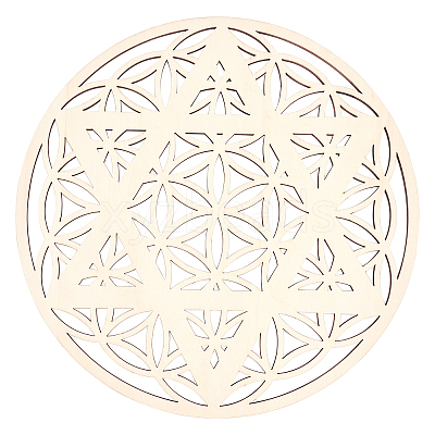 Laser Cut Wooden Cup Mat WOOD-WH0015-25-1