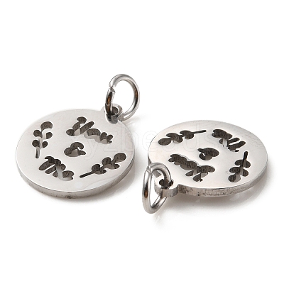 Non-Tarnish 304 Stainless Steel Charms STAS-D050-07P-13-1