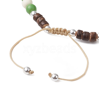 Dyed Synthetic Turquoise Turtle Anklets AJEW-AN00633-1