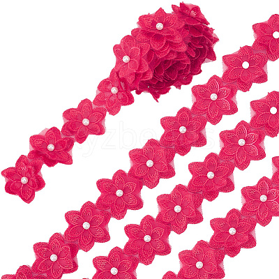 2 Yards Flower Polyester Lace Trim OCOR-CY0001-19B-1
