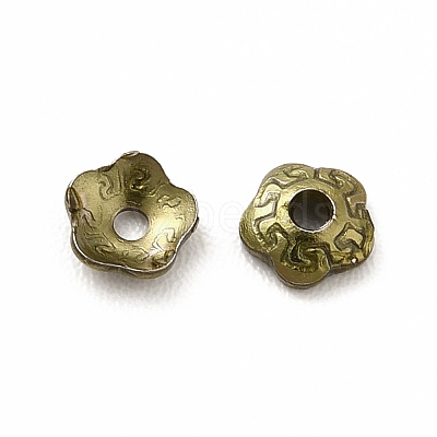 Ion Plating(IP) 304 Stainless Steel Bead Caps STAS-N0005-01AB-1