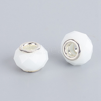 Faceted Glass European Beads GPDL-E004-01E-1