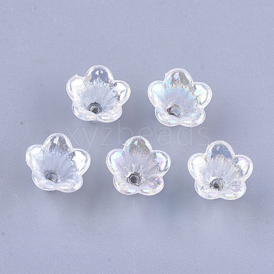 Transparent Acrylic Bead Caps X-TACR-T007-04A-1