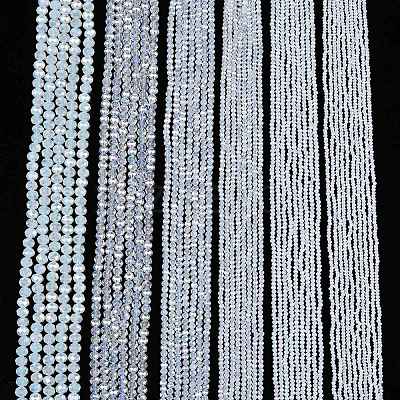 Electroplate Glass Beads Strands X-EGLA-A044-J6mm-B06-1