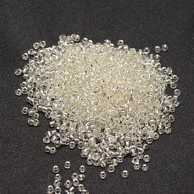 12/0 Transparent Glass Round Seed Beads SEED-J010-F12-21-1