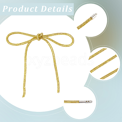 7.1 Yards Glass Rhinestone Synthetic Rubber Round Cord DIY-GF0013-74A-1