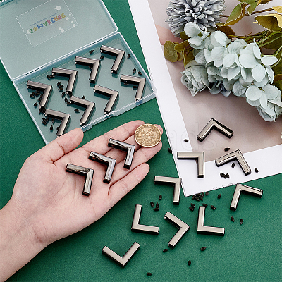 20 Sets Zinc Alloy Purse Corner for Bag FIND-GO0003-66B-1