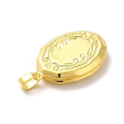 Rack Plating Brass Locket Pendants KK-I688-06G-1