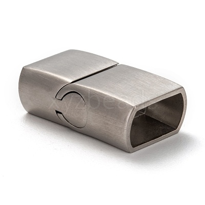 Tarnish Resistant 304 Stainless Steel Magnetic Clasps with Glue-in Ends STAS-I171-11P-1