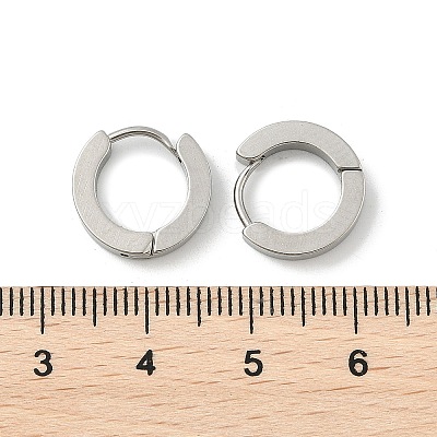 Tarnish Resistant 202 Stainless Steel Huggie Hoop Earrings LS-EJEW-O087-09A-P-1