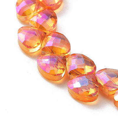 Electroplate Triangle Glass Beads Strands EGLA-A036-11A-FR03-1