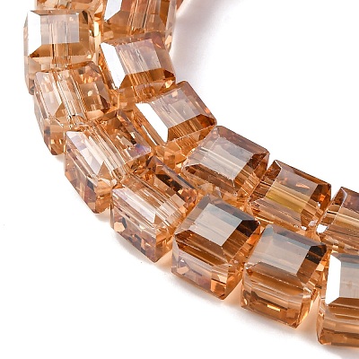 Electroplate Glass Beads Strands EGLA-H108-01A-PL04-1