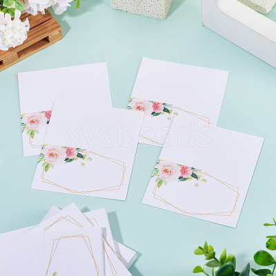 80Pcs Rectangle Paper Table Place Cards AJEW-TA0003-62B-1