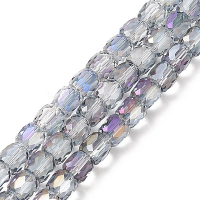 Electroplate Opaque Glass Beads GLAA-F108-10A-15-1