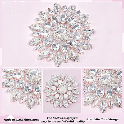 2Pcs Glass Hotfix Rhinestone DIY-GF0013-36B-1