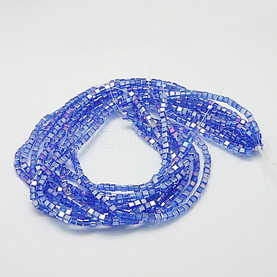 Electroplate Glass Beads Strands EGLA-D018-4x4mm-79-1