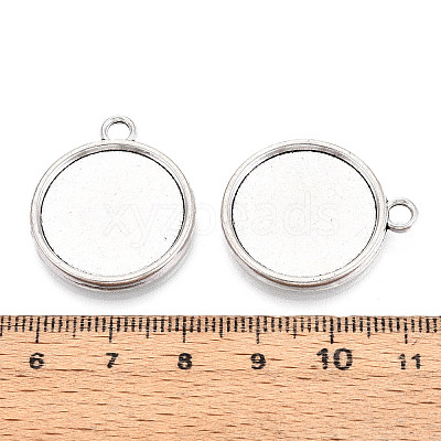 Tibetan Style Alloy Pendants Cabochon Settings PALLOY-N178-12AS-E-1