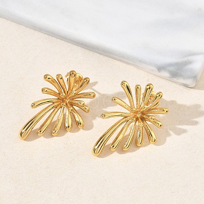 304 Stainless Steel Stud Earrings for Women EJEW-K333-19G-1