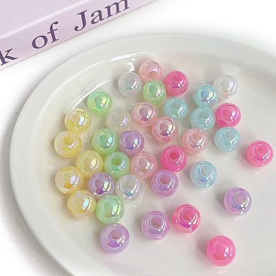 Opaque Acrylic Beads OACR-F010-27-1