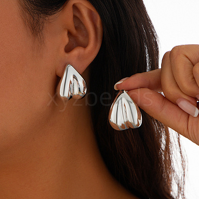 Iron with CCB Plastic Stud Earrings FS-WGB9117-06-1